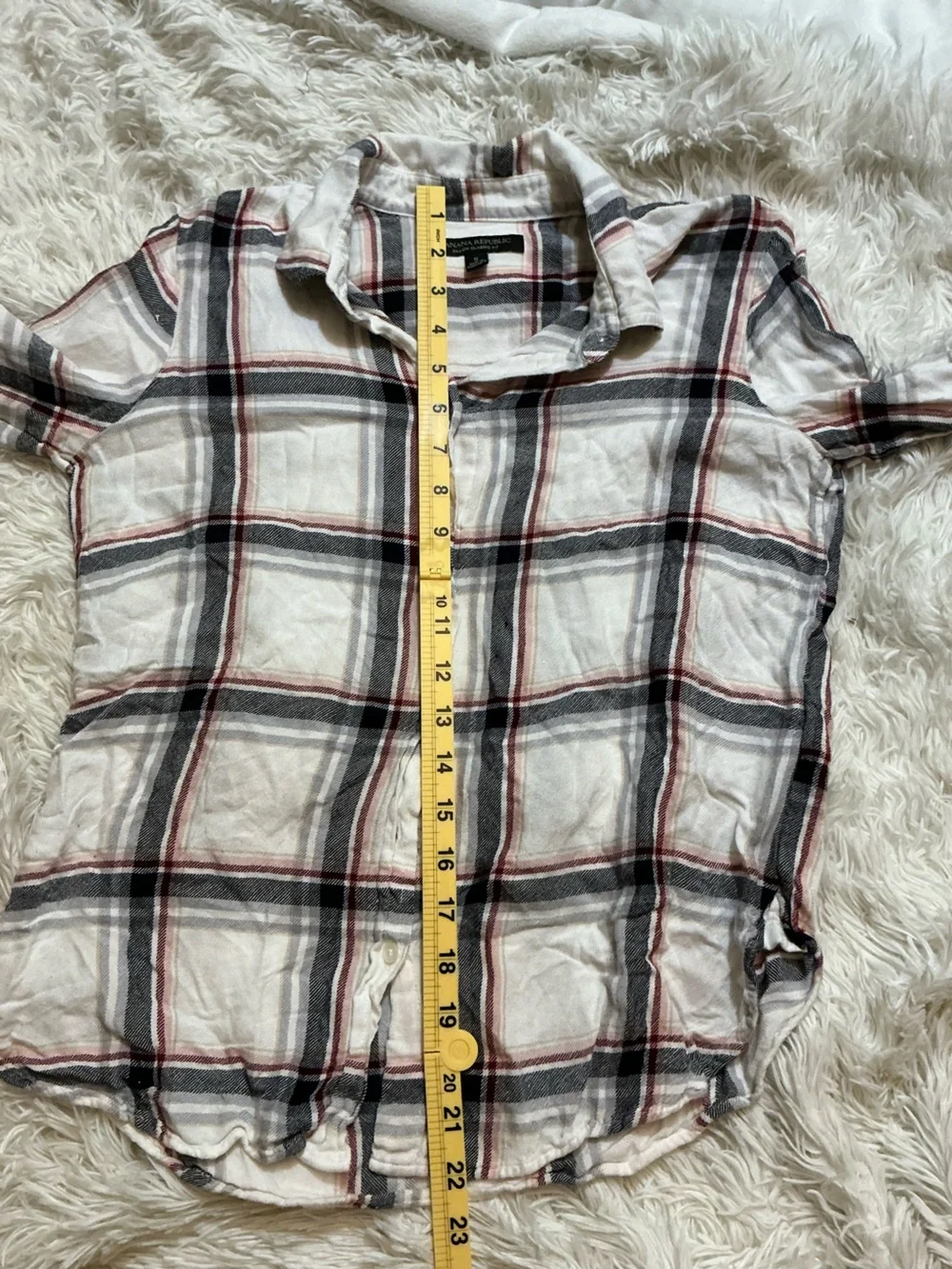 🔥 Banana Republic Dillon Classic Fit Plaid Button Down Shirt Small Flannel